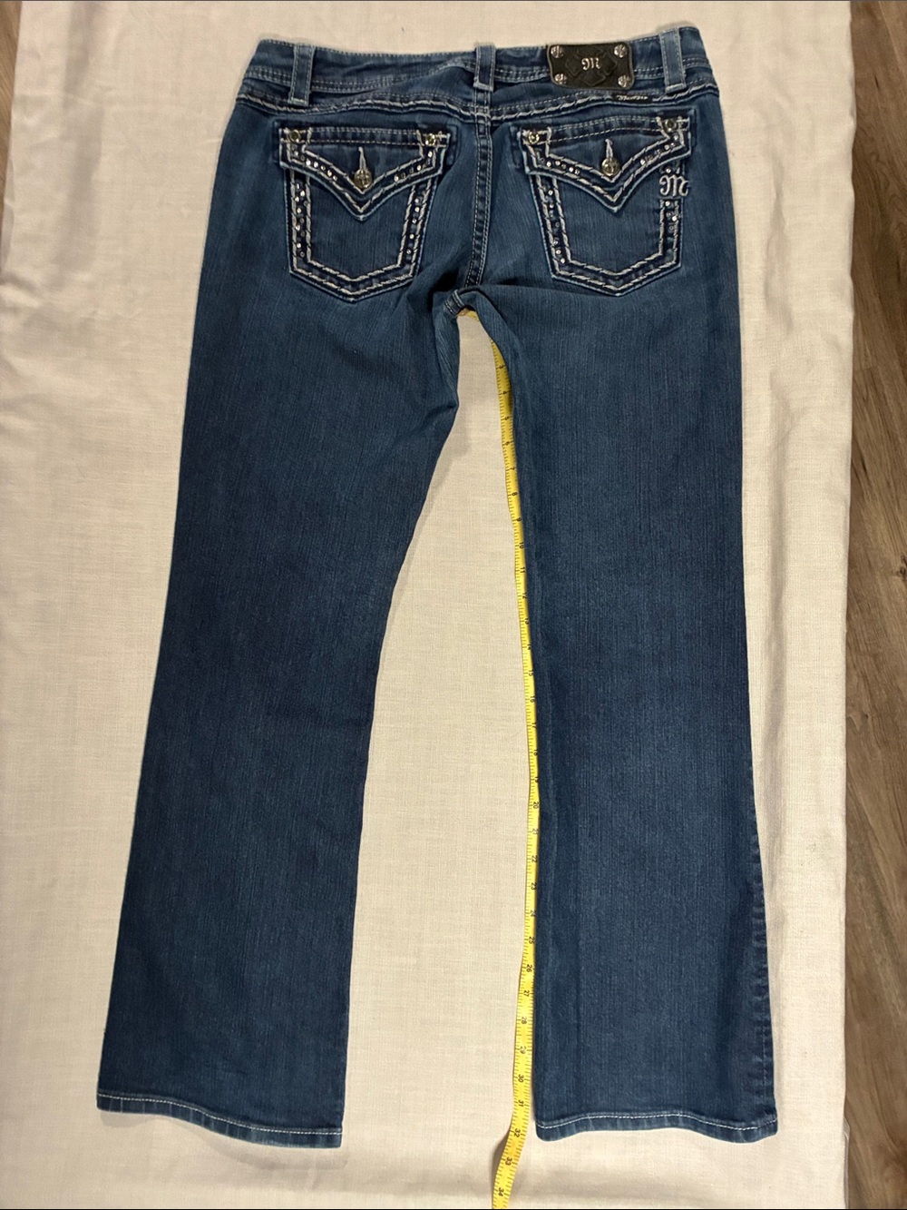 Miss Me Women’s Dark Blue Easy Bootcut Jeans, JE5663EL Size 31/33